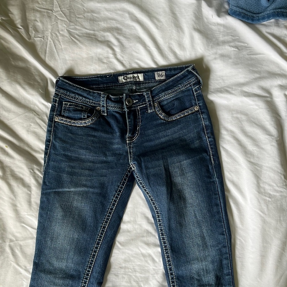 Charme low rise boot cut jeans